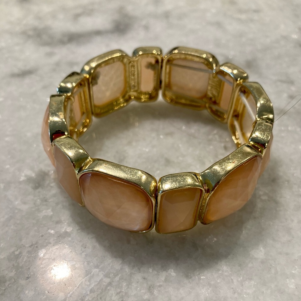 Pink and Gold Cuff Bracelet